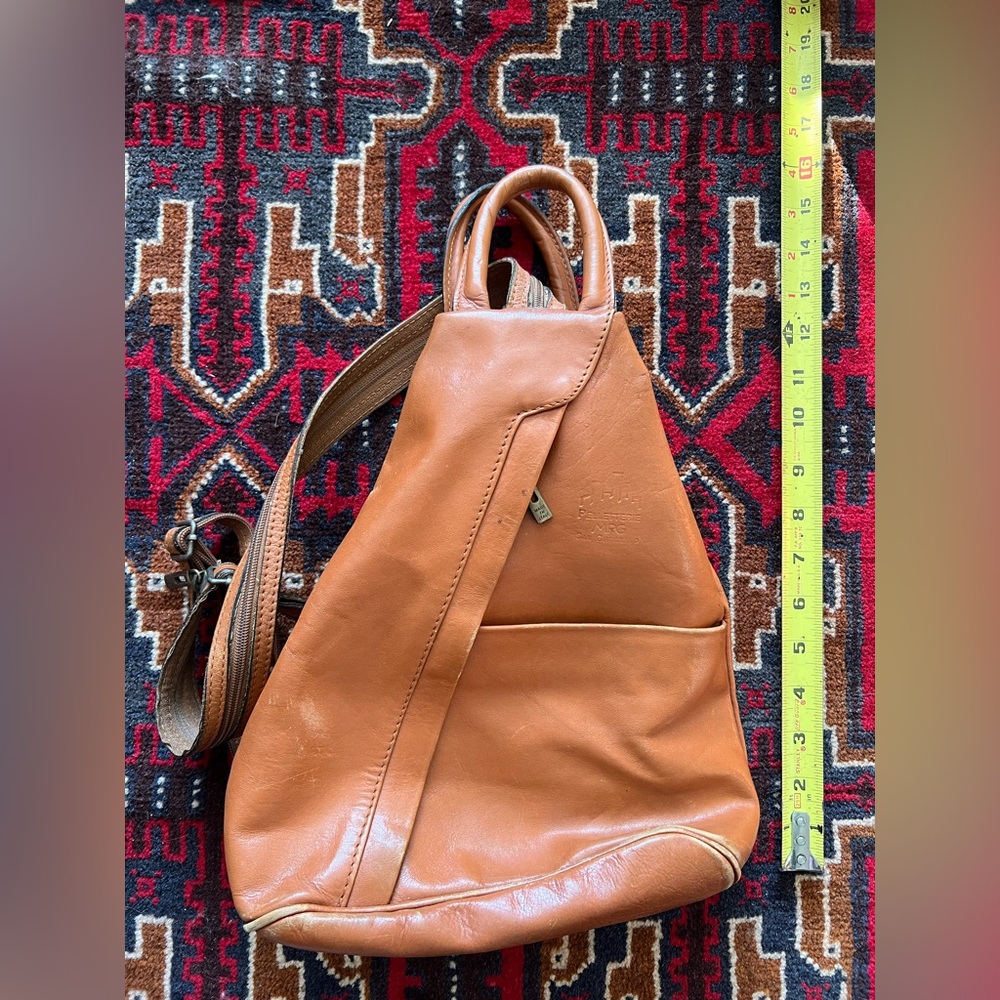 Pelletterie MPG Vera Pelle Italian Leather Backpack/Purse/Crossbody-Burberry Pld